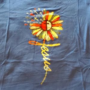 Jesus flower t-shirt